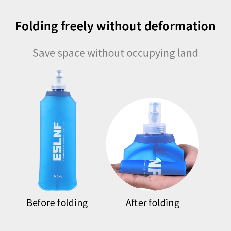 Water Bag Collapsible - 500 مللي زجاجة مياه قابلة للطي
