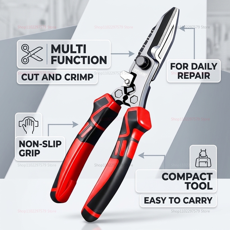 Multi Tool Plier - مقص كهربائي متعدد الوظائف، أداة قطع