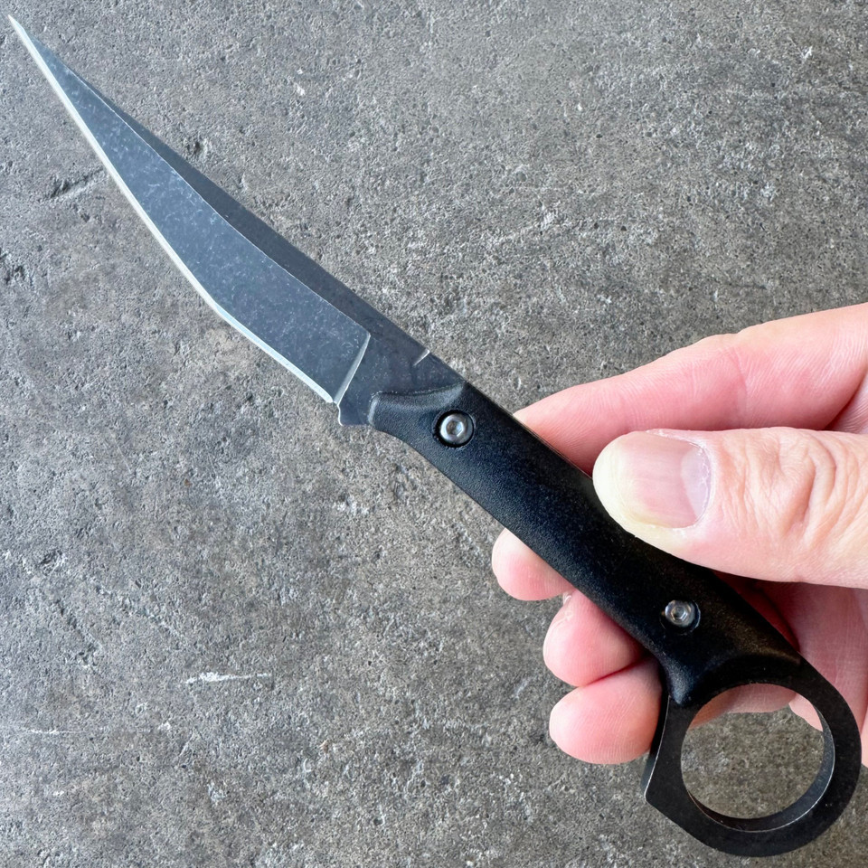 Bushcraft Knife Fixed - سكين ذو نصل ثابت أسود مع