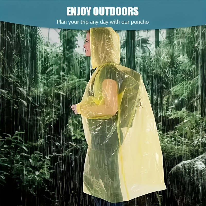 5/10 قطع معطف مطر للاستخدام مر - مراجعة Emergency Poncho Rain وسعره