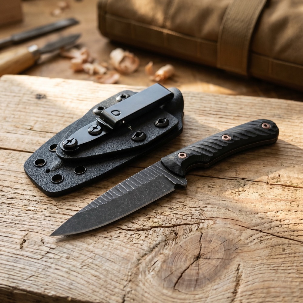سكين بوشكرافت ذو نصل كامل من ف - مراجعة Bushcraft Knife Fixed وسعره