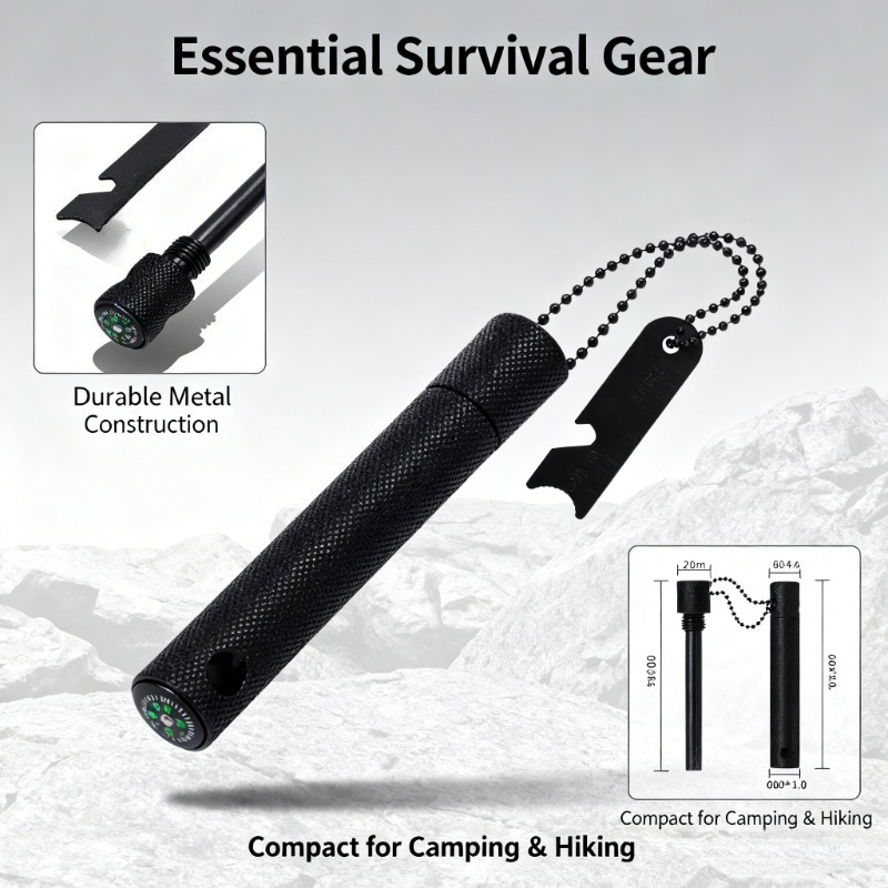 قضيب مغنيسيوم مع بوصلة - حجر إ - مراجعة Magnesium Fire Starter وسعره