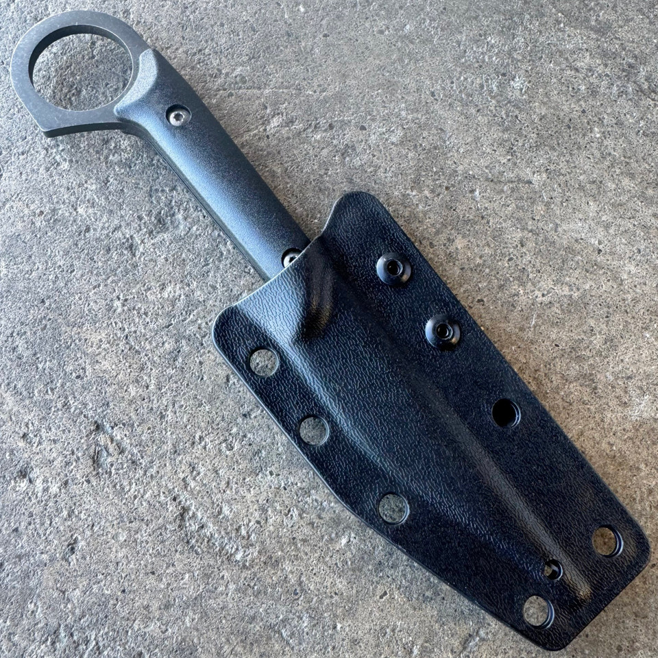 سكين ذو نصل ثابت أسود مع نصل م - مراجعة Bushcraft Knife Fixed وسعره
