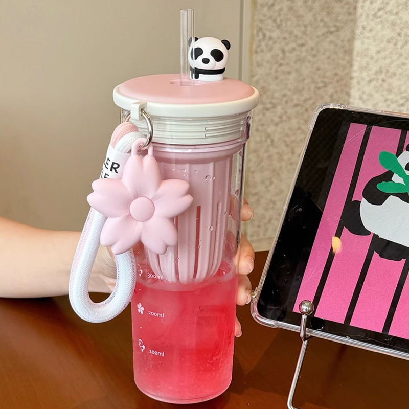 650 مللي زجاجة ماء Kawaii مع ف - مراجعة Water Purification Straw وسعره