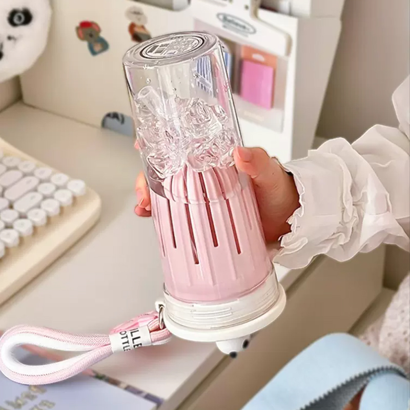 650 مللي زجاجة ماء Kawaii مع ف - مراجعة Water Purification Straw وسعره